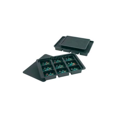 Desco Industries Protektive Pak Conductive Kitting Tray, 12 Cells, 10-1/2inL x 8-3/4inW x 1-1/2inH 39206